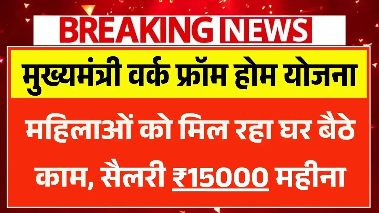 Mukhyamantri Work From Home Yojana